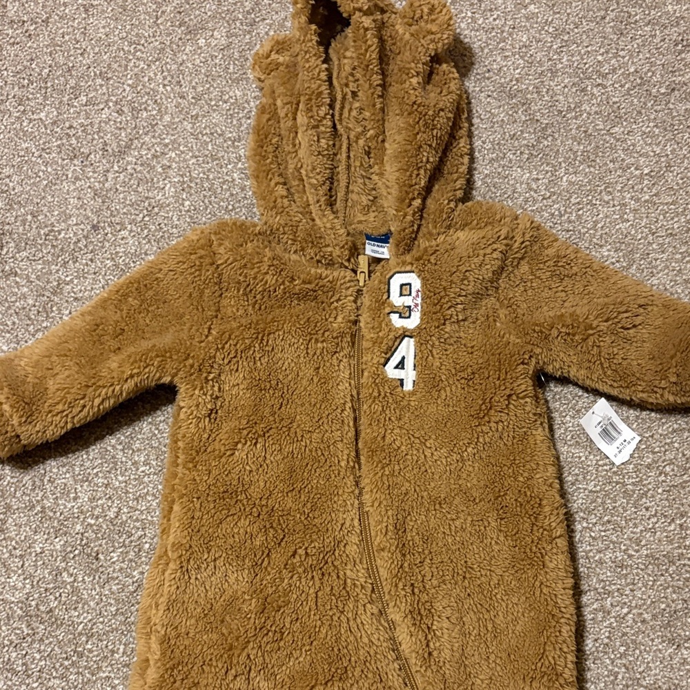 Old Navy Brown Fleece baby outerwear 6-12 months - Picture 3 of 3